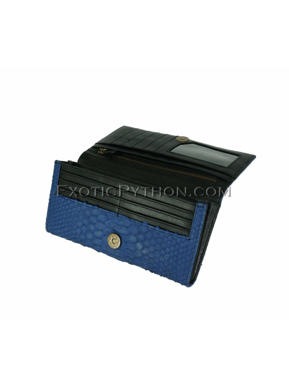 Purse python skin blue matt WA-61