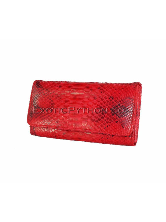 Snakeskin wallet red motive shiny WA-62