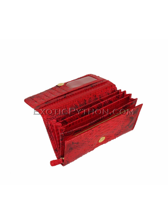 Snakeskin wallet red motive shiny WA-62