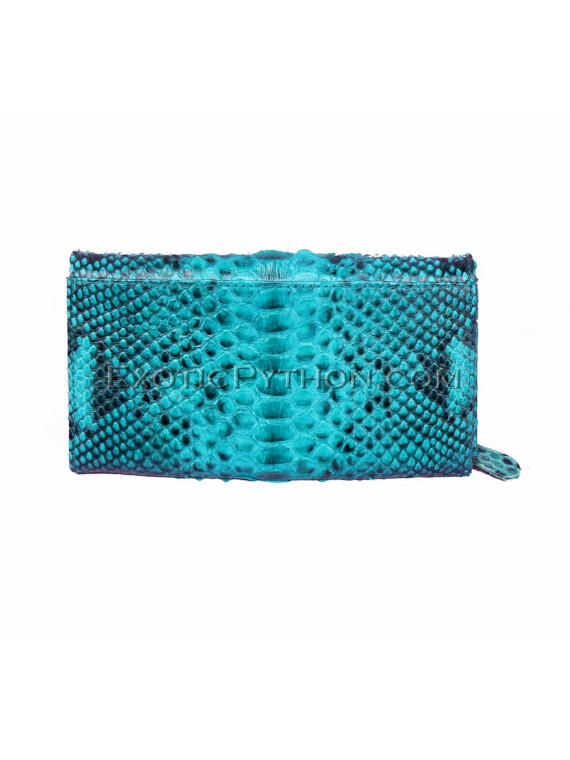 Snakeskin purse blue motive WA-30