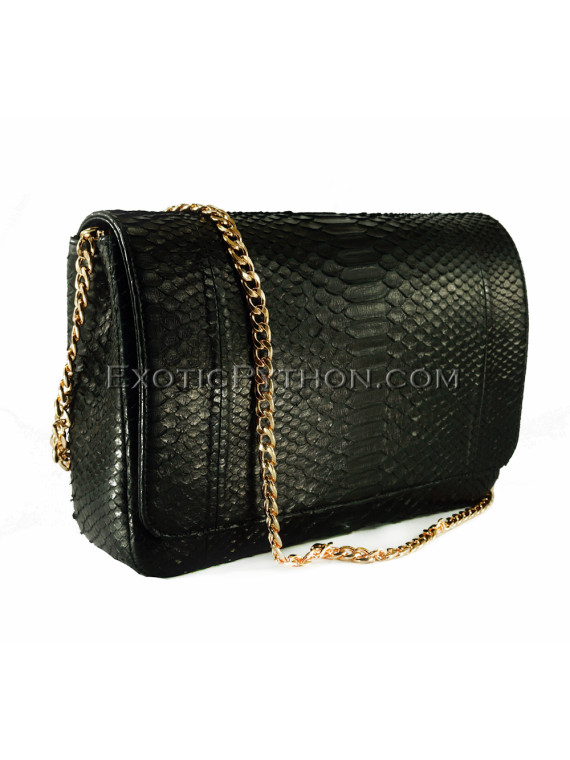 Black python bag BG-255