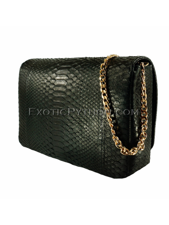 Black python bag BG-255