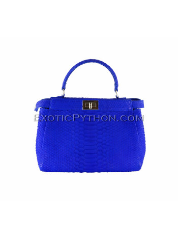 Python skin bag blue matt BG-231