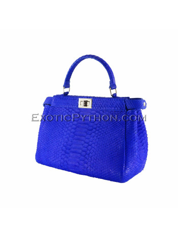 Python skin bag blue matt BG-231