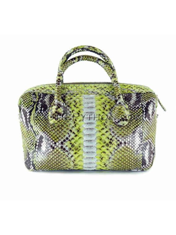 Snake leather bag shiny multicolor BG-233