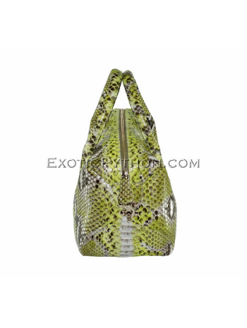 Snake leather bag shiny multicolor BG-233